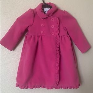Heirlooms baby girl pink coat size 24 months
